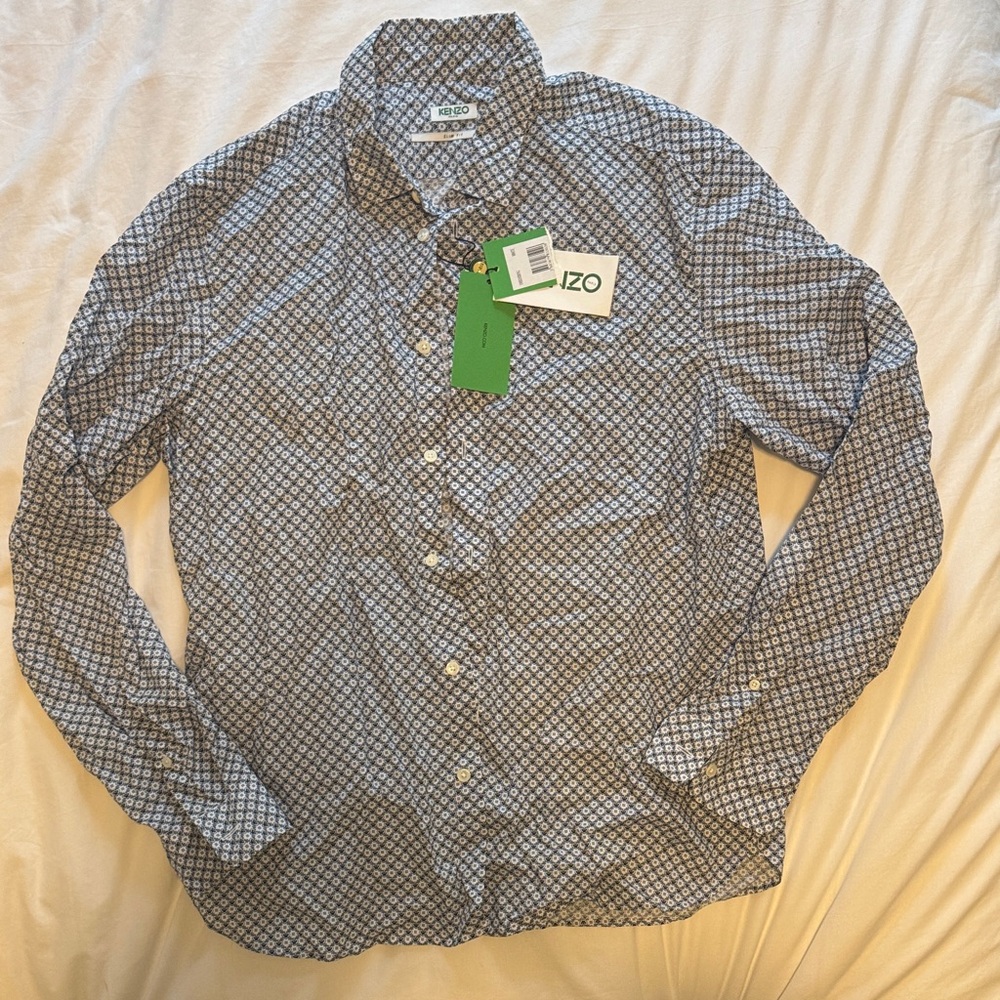 NWT Kendo Paris Men's urban printed button up